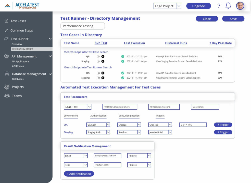 Free test case management tool api testing accelatest