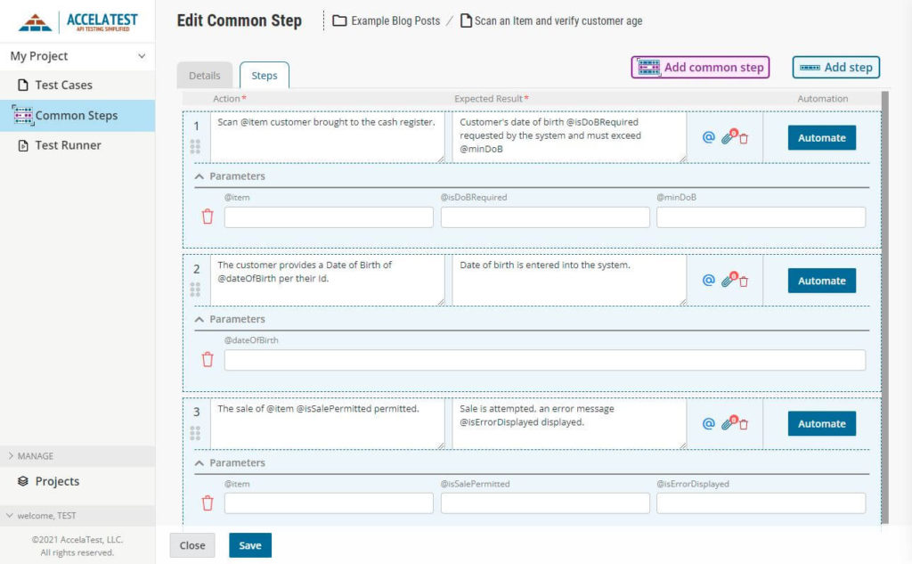 Common Step related to Date of Birth Field