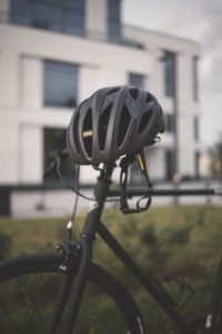 Bicycle Helmet on Bike