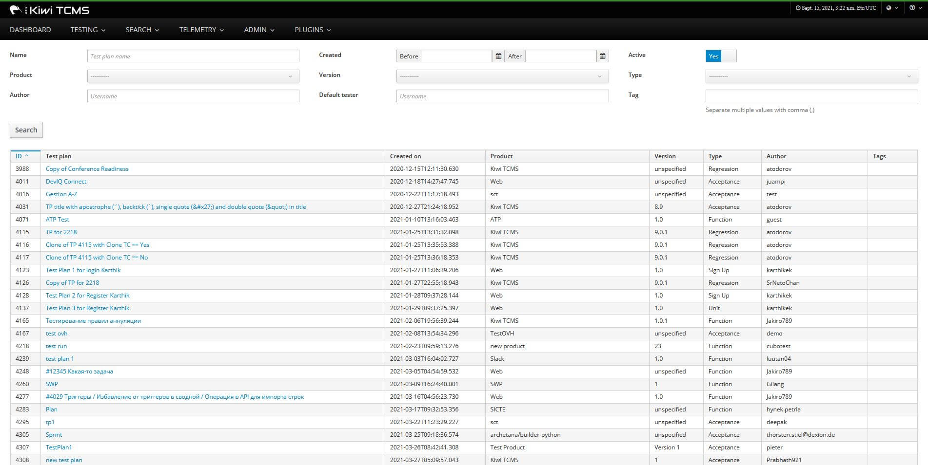 39 Attributes - Kiwi TCMS vs TestLink - AccelaTest