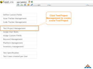 Create TestLink Project