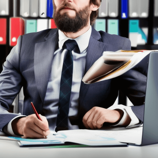 a man writing on his notebook